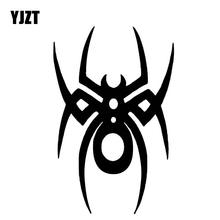 YJZT-pegatina decorativa para puerta de coche, pegatina de vinilo creativa de Terror de araña, 10,5 CM x 16,3 CM, color negro/plata, C4-1277 2024 - compra barato