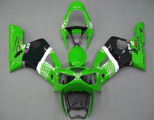 Kit de carenado de inyección para motocicleta KAWASAKI Ninja, juego de carenados ABS de inyección para moto KAWASAKI Ninja ZX6R 03 04 ZX6R 636 2003 2004, color verde y negro, incluye regalos SQ18 2024 - compra barato