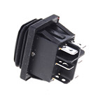 Interruptor retangular momentâneo liga/desliga para barco, à prova d'água, 12v, 6 pinos, dpdt, preto, botão - especificações