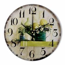 vintage large decorative wall clock absolutely silent decoration living room watch wall clocks unique gift orologio parete 2024 - buy cheap