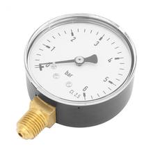 1/4" NPT Air Hydraulic Pressure Gauge Manometer 0-6 bar Side Mount pressure gauge High Quality 2024 - buy cheap