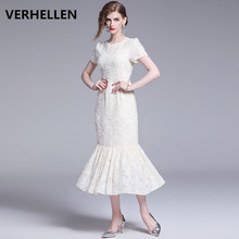 Verhellen-vestido de verão feminino, moda de alta qualidade, 2019, manga curta, gola redonda, slim, elegante, sereia, vestidos de festa 2024 - compre barato