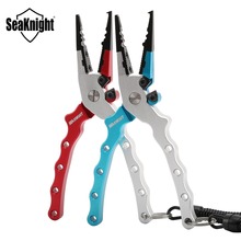 Seaknight SK004 Fishing Aluminum Alloy Pliers With Retention Rope 80g 17cm Hook Remover Line Cutter Multifunctional Fishing Tool 2024 - buy cheap