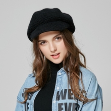 Gorro de lana de invierno para mujer, gorro de Cachemira de estilo británico para mujer, gorro de ocio para estudiantes, gorro informal B-8688 2024 - compra barato