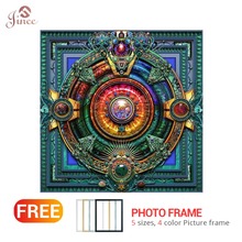 Pintura de diamantes con Mandala religioso, decoración moderna para el hogar, 5D, punto de cruz, DMC 2024 - compra barato