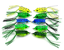 300Pcs  Frog Fishing lures 5CM 8G Plastic Tackle Bait With Hook Top Water Wholesale 2024 - buy cheap