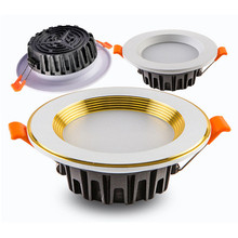 Led downlight lâmpada 7w 10 15 20 cob led ponto luz 220v/110v teto recesso downlights AC85-265V 2024 - compre barato