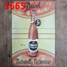 Drink Tin Signs  Metal Plate Wall Pub Kitchen Restaurant Home Art Man Cave Decor Cuadros A-5665 2024 - buy cheap