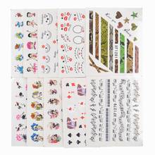 ZKO 50 Sheets/Lot Mixed Styles Nails Art Water Transfer Printing Stickers Flower Cat Cartoon Designs Decals For Nails Salon 2024 - buy cheap