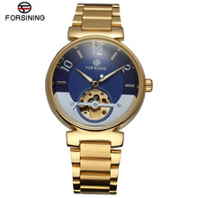 Forsining relógio masculino de luxo, relógio mecânico automático clássico na moda com design de tourbn em aço inoxidável 2024 - compre barato