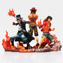 Anime DXF Luffy Ace Sabo PVC Action Figures Toy Collectible Model Doll Toys 3pcs/set Box Packaged 2024 - buy cheap