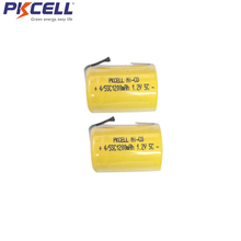 2Pcs PKCELL 1200mah Sub C SC 4/5sc 1.2V nicd Rechargeable Battery Flat Top With Tabs For Shaves And Emergency Lighting Radios 2024 - buy cheap