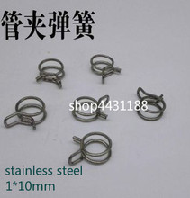 5pcs1*10mm strong spring lock stainless steel pipe clamp spring 2024 - buy cheap