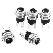 5Pcs 5.5 X 2.5mm DC Power Supply Jack Socket Female Panel Mount Connector Plug Adapter 2 Terminal Types 5.5x2.5 Connectors 2024 - buy cheap