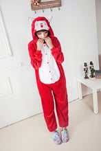 Conjunto de pijama de franela de EIGHT UP para hombre y mujer, traje de dormir de estilo Kigurumi, pelele rojo de invierno, Unisex 2024 - compra barato