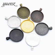 YuenZ-Colgante de collar de 2 uds., 7 colores, 30mm, ajuste en blanco, cabujón de 30mm, fabricación de joyas, C15 2023 - compra barato
