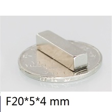 10pcs/lot Neodymium magnet 20x5x4 N35 Strong mm Square NdFeB Rare Earth Magnet 20*5*4 Magnets 2022 - buy cheap