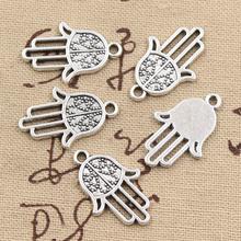 12pcs Charms Hamsa Palm Hand Protection 24x15mm Antique Making Pendant fit,Vintage Tibetan Bronze,DIY Handmade Jewelry 2024 - buy cheap