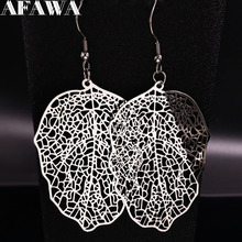 2021 Fashion Tree of Life Stainless Steel Dangle Earrings for Women Silver Color Big Long Earrings Jewelry aretes largos E1628S 2024 - buy cheap