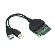 1 комплект USB 3,0 для SATA 22Pin и SATA для Micro SATA адаптер для 1,8 "2,5" жесткого диска с дополнительным USB кабелем питания 2024 - купить недорого