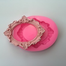 Wedding cake Decoration mold food grade Silicon Mold Picture frame Mirror Fondant Cake Decorating Tools 2024 - buy cheap