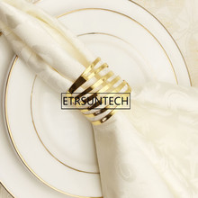 200pcs Hollow Napkin Ring Gold Napkin Buckle For Weddings Decorative Napkin Holders Table Decoration 2024 - buy cheap