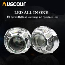 2 pcs led angel eyes with shrouds 3.0 inch hid Projector lens mask day running DRL car Bi xenon led lights Modify free shipping 2024 - buy cheap