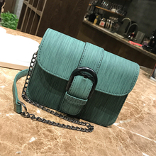 Women'S Pu Leather Messenger Shoulder Bag Green Purse Handbag Cloth Pattern Chain Summer Luxury Handbags Women Bags Designer 2024 - buy cheap