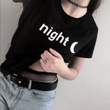 Camiseta con estampado de Luna y inspirado en Tumblr para mujer, remera Softgrunge, Daddy Pale Grunge seapunk vaporwave, ropa informal Unisex 2024 - compra barato