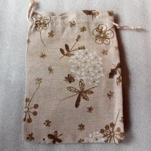 Sacos de algodão para juta, 50 peças, padrão da moda, sacos de fio de algodão, exibição de embalagens de joias para casamento/festa/aniversário, bolsa diy 2024 - compre barato