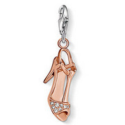 Classic Rose Gold Color High-heeled Sandals Diy Charms Fit Bracelets & Neckalce Making Jewelry For Women Encantos SCH0236 2024 - buy cheap