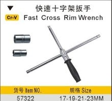 BESTIR taiwan 17-19-21-23mm CRV steel tire fast cross rim wrenches auto service repair hand tool NO.57322 freeshipping 2024 - buy cheap