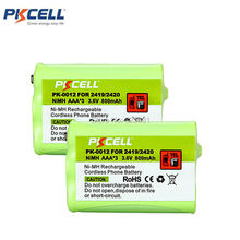 Batería de teléfono inalámbrica recargable, 2419/2420 AAA, 800mAh, 3,6 V, PK-0012, NI-MH, KSC-2419/2420, reemplazo para AT&T 2419, 2 paquetes 2024 - compra barato