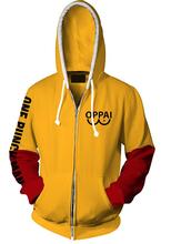 One punch man Saitama Cosplay 3D Printed Cartoon Cardigan cosplay costume sports pullover hoodie coat jacket 2024 - buy cheap