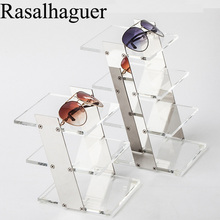 Acrylic Floor-mount Glasses Frame Sunglasses Display Stand Sunglasses Display Stand silver/ rose gold colors 3/4 layers Luxury 2024 - buy cheap