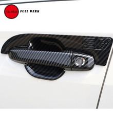 ABS Car Exterior Door Handle Bowl Sticker Cover Protector for Subaru XV 2018-20 Carbon Fiber Texture Decoration Trim Accessories 2024 - buy cheap