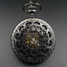 Elegant Roman Number Wind Up Men's Mechanical Pocket Watch With Necklace Chain Nice Xmas Gift Wholesale Price H117 2024 - купить недорого