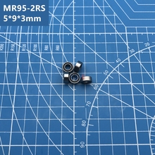 Бесплатная доставка; Набор из 10 шт. ABEC-5 MR95-2RS (5*9*3 мм) миниатюрный MR95-2RS глубокие шарикоподшипники MR95 2RS с черным герметичный L-950DD 2024 - купить недорого