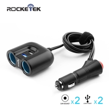 Rocketek мульти USB автомобильное зарядное устройство смарт-IC 2 USB 3.1A Разъем для прикуривателя телефона адаптер аксессуары для Xiaomi Lg автомобиля-зарядное устройство 2024 - купить недорого