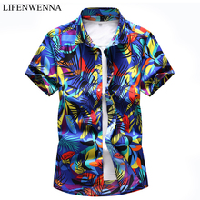 26 Styles Summer Shirt Men Casual Short Sleeve Men's Floral Shirts Hawaii Casual Male Flower Print Beach Holiday Camisa 6XL 7XL 2024 - buy cheap