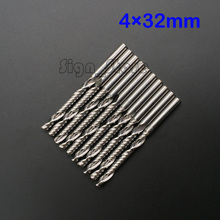 10pcs High Quality Carbide CNC Router Bits One Single Flute End Mill Cutting Milling Tools 4mm*32mm 2024 - buy cheap