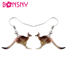 Bonsny Statement Acrylic Australian Jumping Kangaroo Earrings Drop Dangle Novelty Animal Jewelry For Women Girl Charms Gifts Hot 2024 - buy cheap