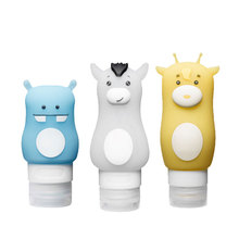 ELECOOL 1pc Cartoon Animal Cute Emulsion Dispensing Bottle Silicone Portable Cosmetics Shampoo Container Beauty Travel Bottles 2024 - buy cheap