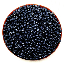 Cuentas de cristal negro sólido para fabricación de joyas y manualidades, cuentas sueltas, 80 g/lote, 4mm, precio de fábrica 2024 - compra barato
