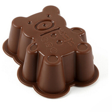 4pc 7cm Silicone Cartoon Bear Cake Mould Muffin Cup Baking Biscuit Chocolate Mold Jelly Pudding Mould Kids Birthday Decoration 2024 - buy cheap