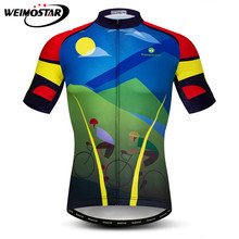 Weimostar 2018 camisa de ciclismo verão mtb camisa da bicicleta manga curta camisa respirável ciclismo wear maillot 2024 - compre barato