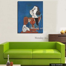 Pinturas en lienzo de fama mundial, pintura abstracta de Picasso para mujer, decoración pintada a mano para el hogar al por mayor 2024 - compra barato