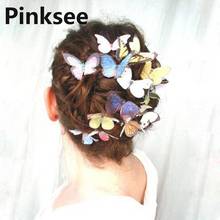 5Pcs/lot Women Girls 3D Butterfly Hair Clips Bridal Hair Accessories Wedding Photography Costume Headwear hair Ornaments 2024 - buy cheap