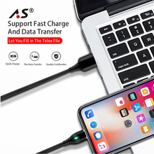 A.S USB Cable for iPhone X 6 6s 7 8 Fast Charging Cable for iPad USB Charger Cable Data Cable For iPhone 5 SE USB Charger Cord 2024 - buy cheap