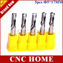 5pcs 5*17mm Aluminum Cutter, Import Solid Carbide CNC Router Bits Single Flute Aluminum Cutting Tools 2024 - buy cheap